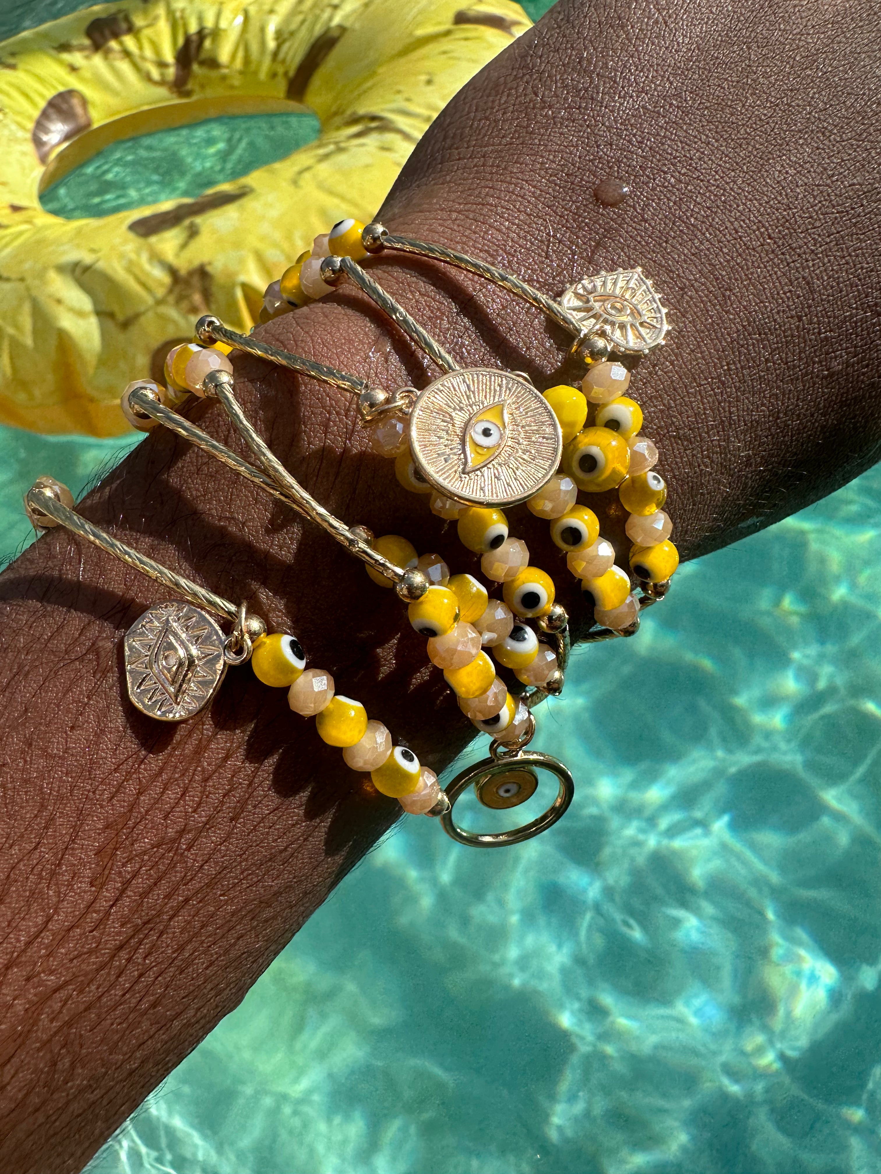 Yellow eye bracelet