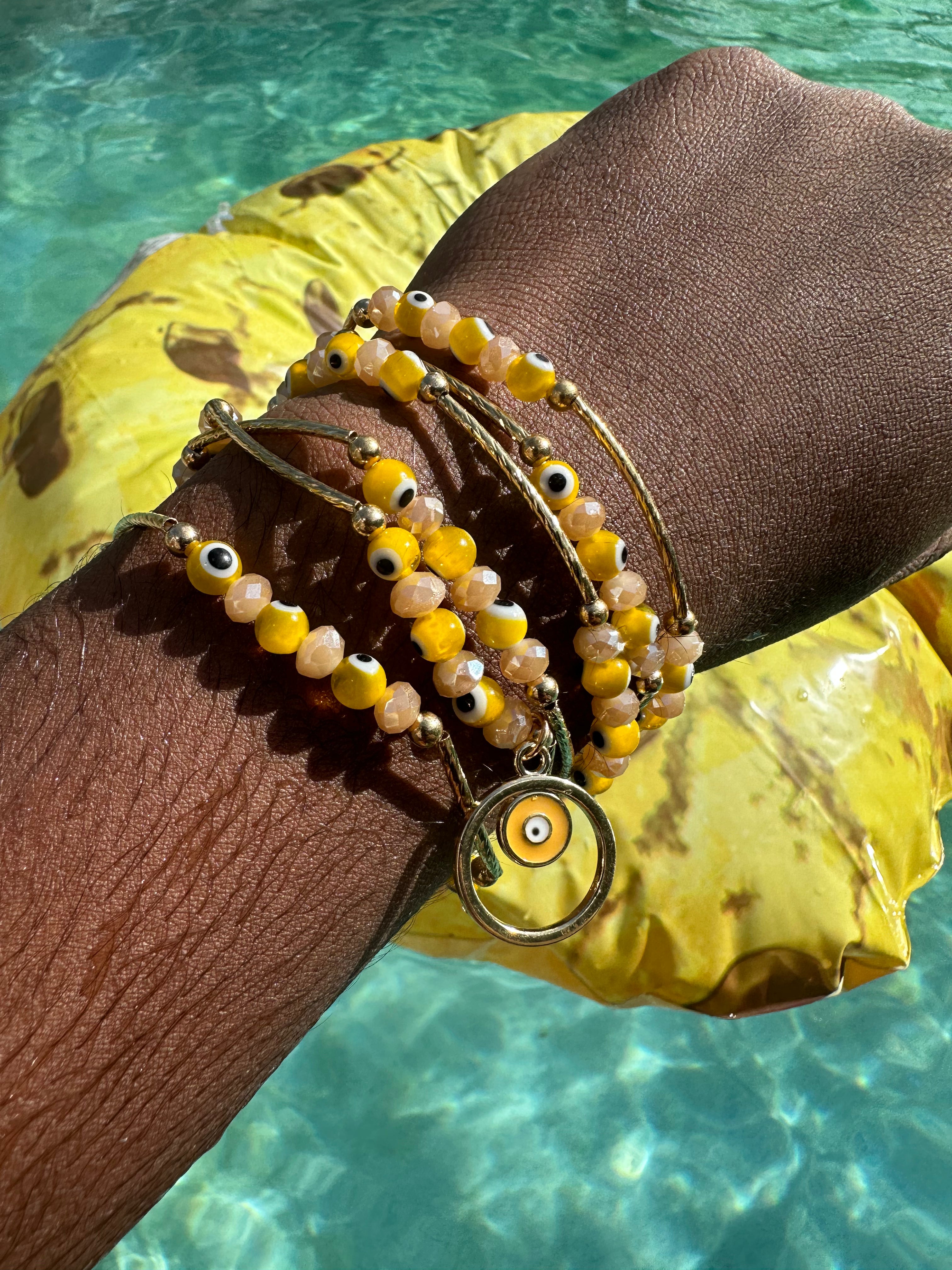 Yellow eye bracelet