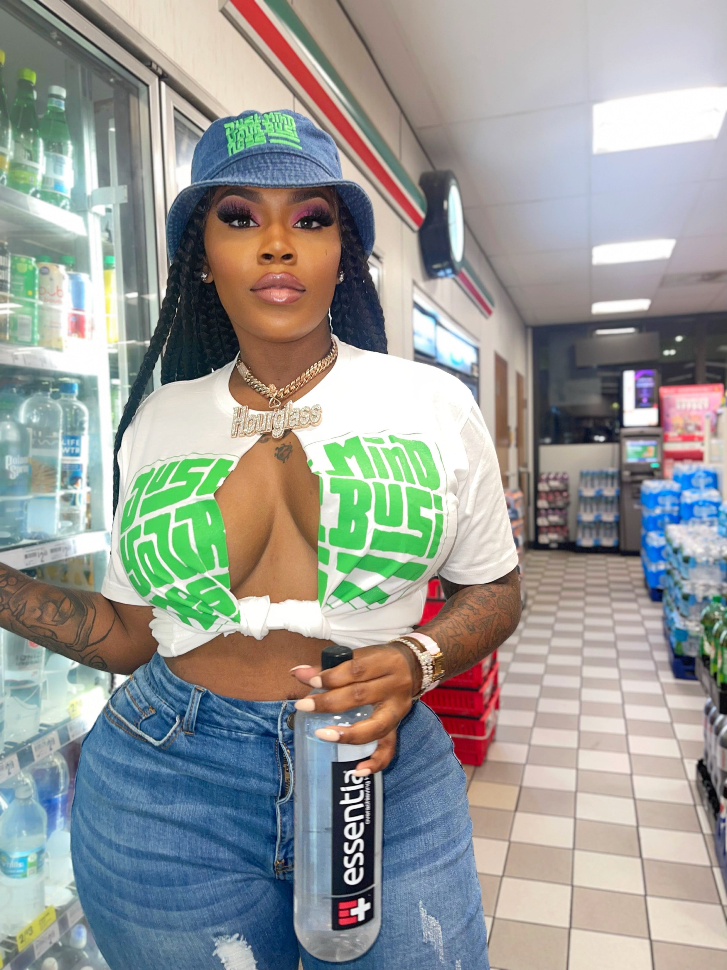 Green just mind your business tee